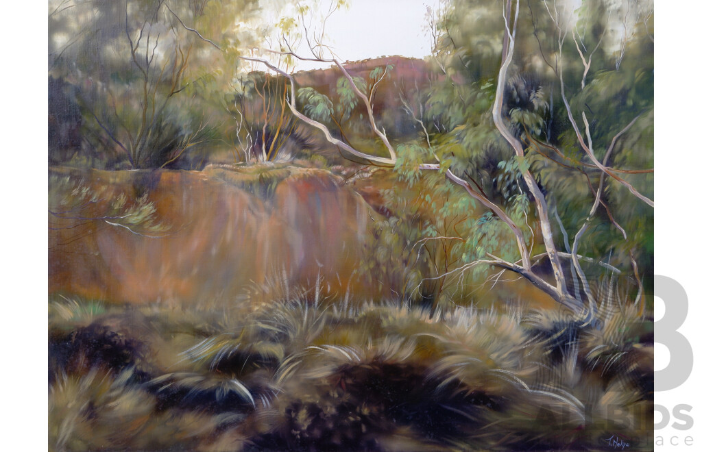 Tanya Nelipa, (20th Century, Australian, 1956-), Chalk Pits, Oil on Canvas, 60 x 80 cm