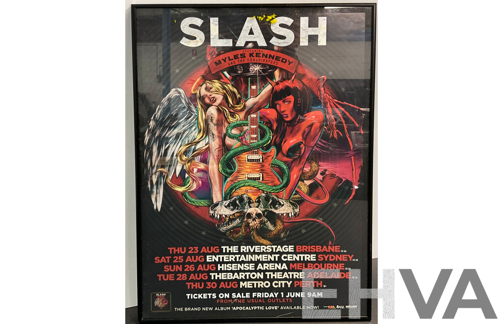 Framed SLASH 2010 Austrlia Tour Poster - Myles Kennedy