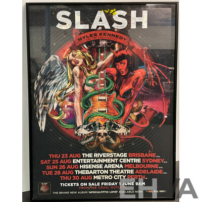 Framed SLASH 2010 Austrlia Tour Poster - Myles Kennedy