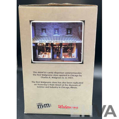 Retro 2016 75th Anniversary M&M's Dispenser Limited Edition & M&M's Collector's Edition 'Walgreen's Drug Company' Dispenser
