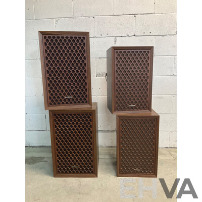 Vintage Audio Sound System Including JVC Stereo Turntable, 2 xPair of Sonics Speakers, JVC Control System and More