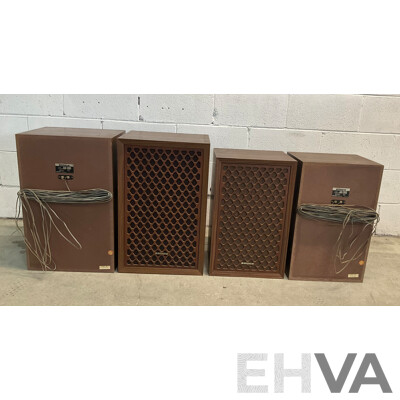 Vintage Audio Sound System Including JVC Stereo Turntable, 2 xPair of Sonics Speakers, JVC Control System and More