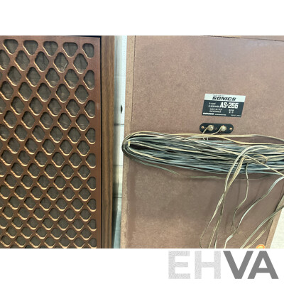 Vintage Audio Sound System Including JVC Stereo Turntable, 2 xPair of Sonics Speakers, JVC Control System and More