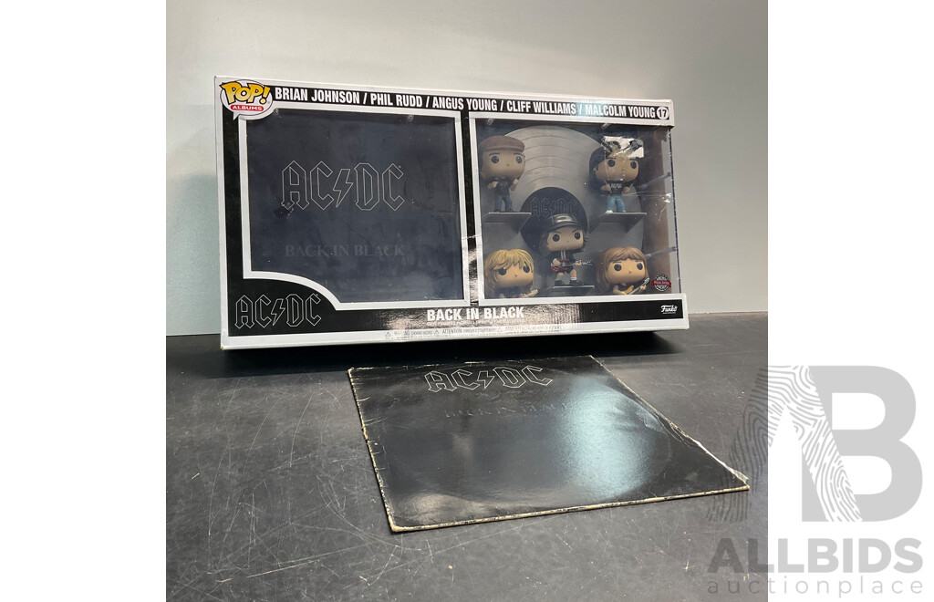 Collectable Funko Pop AC/DC - Back in Black  (Album Pack) Vinyl Figures & Vinyl Record