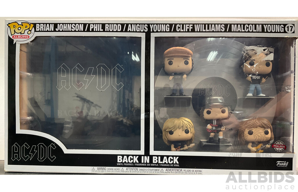 Collectable Funko Pop AC/DC - Back in Black  (Album Pack) Vinyl Figures & Vinyl Record