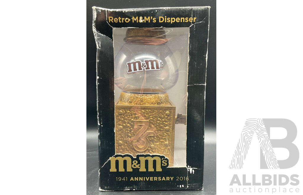 Retro 2016 75th Anniversary M&M's Dispenser Limited Edition & M&M's Collector's Edition 'Walgreen's Drug Company' Dispenser