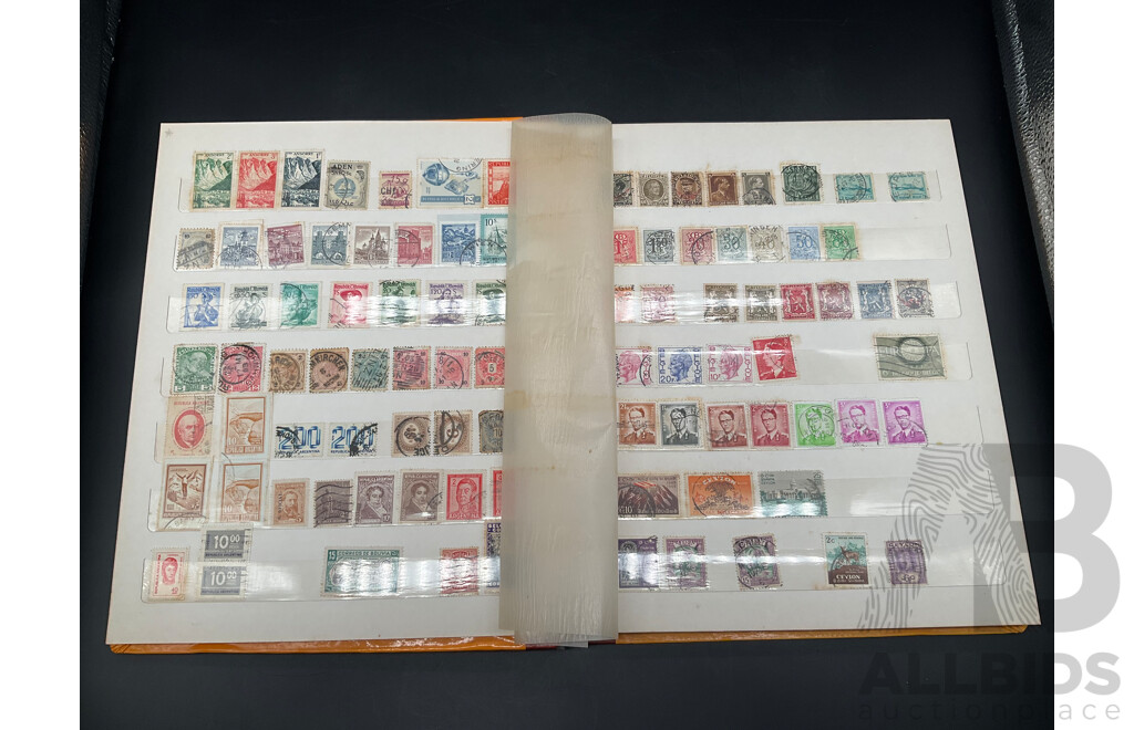 Collection of Vintage International Cancelled Stamps Including Argentina, Belgium, Canada, Czechoslovakia, Nederland and More