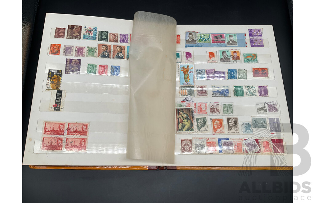 Collection of Vintage International Cancelled Stamps Including Argentina, Belgium, Canada, Czechoslovakia, Nederland and More