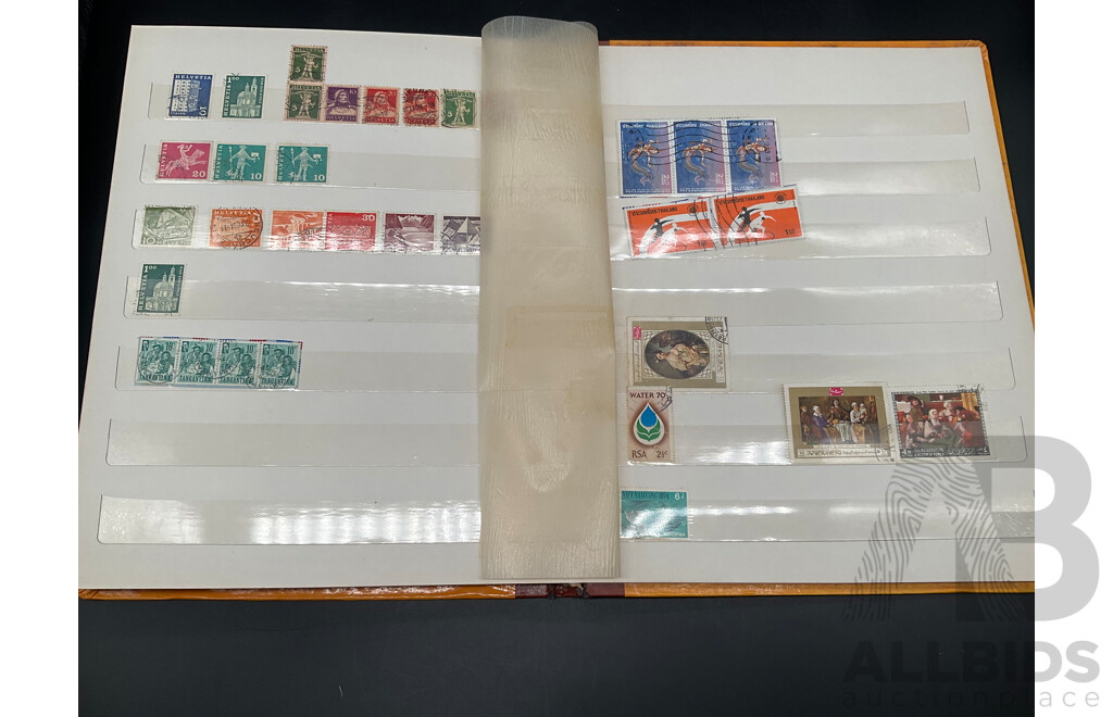 Collection of Vintage International Cancelled Stamps Including Argentina, Belgium, Canada, Czechoslovakia, Nederland and More