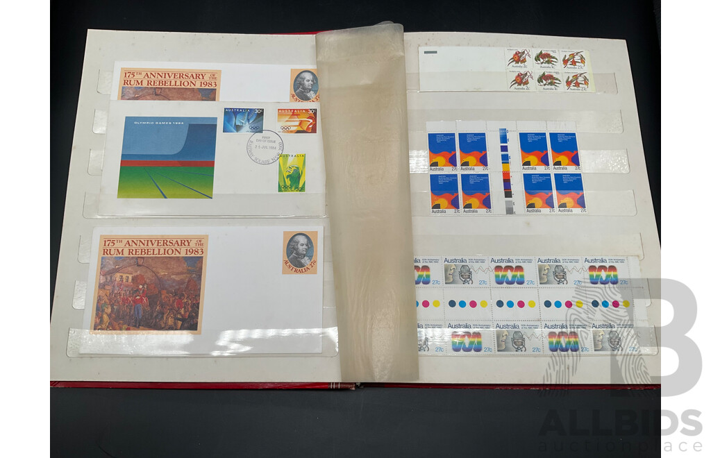 Album of Australian Mint and Cancelled Stamps - From 1980's   Including 1982 50th Anniversary of the ABC, Australian Animals Series 111 and More