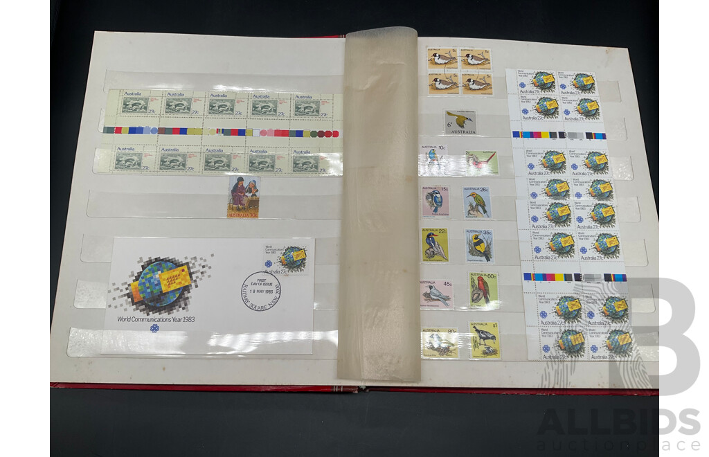 Album of Australian Mint and Cancelled Stamps - From 1980's   Including 1982 50th Anniversary of the ABC, Australian Animals Series 111 and More