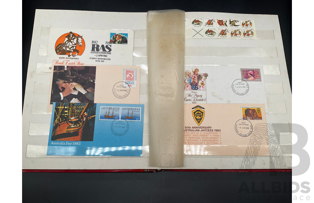 Album of Australian Mint and Cancelled Stamps - From 1980's   Including 1982 50th Anniversary of the ABC, Australian Animals Series 111 and More