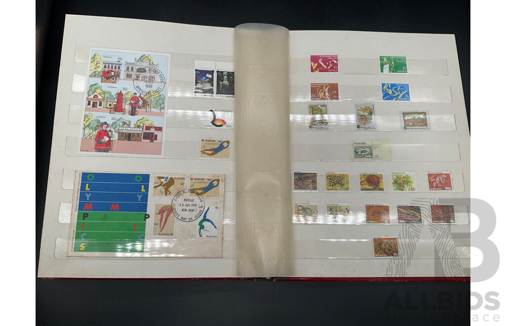 Album of Australian Mint and Cancelled Stamps - From 1980's   Including 1982 50th Anniversary of the ABC, Australian Animals Series 111 and More