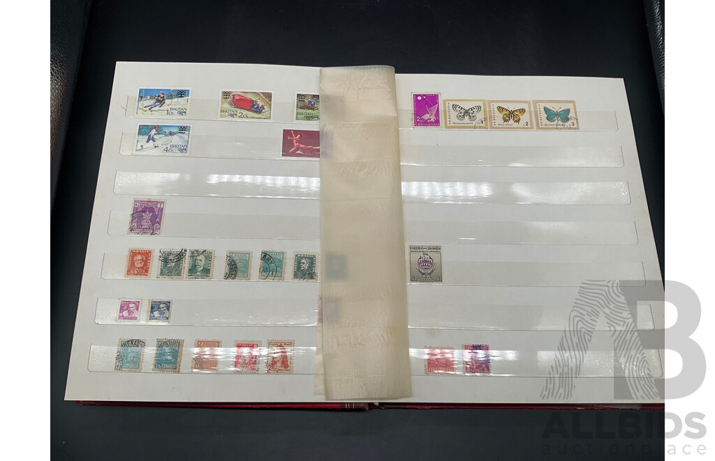 Collection of International Cancelled Stamps Including Spain, Rwanda, Nigeria, Monaco, Mexico, Malaysia and More