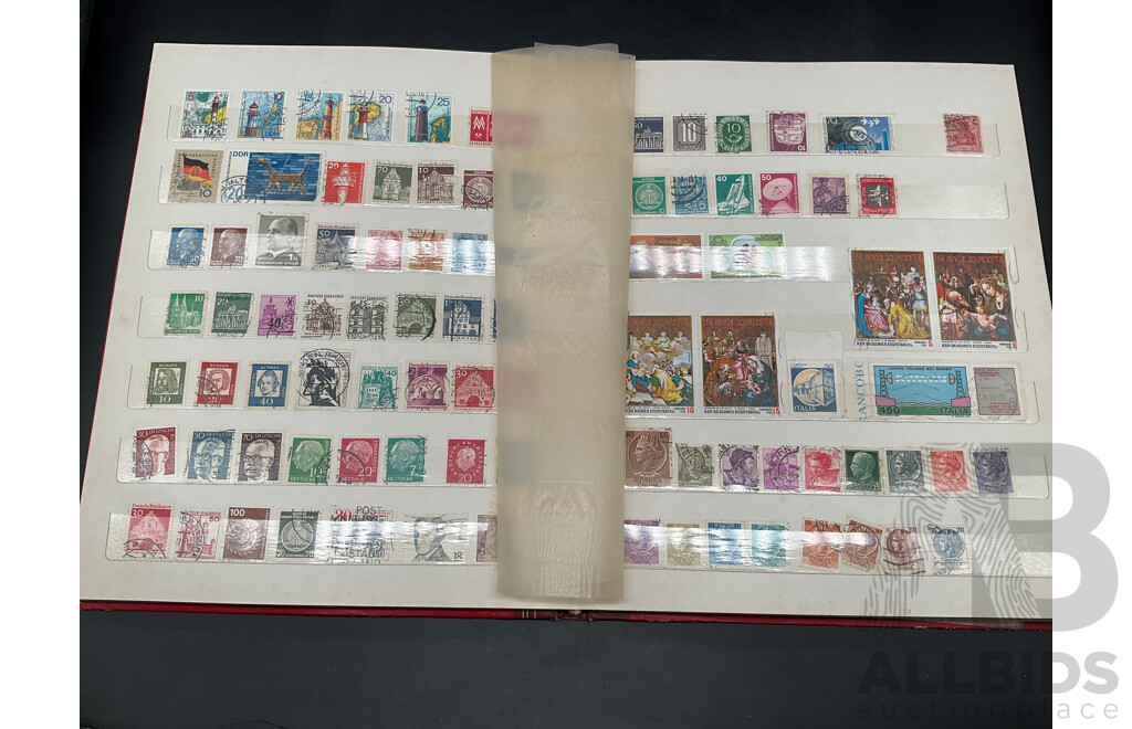 Collection of International Cancelled Stamps Including Spain, Rwanda, Nigeria, Monaco, Mexico, Malaysia and More