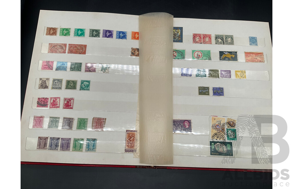 Collection of International Cancelled Stamps Including Spain, Rwanda, Nigeria, Monaco, Mexico, Malaysia and More