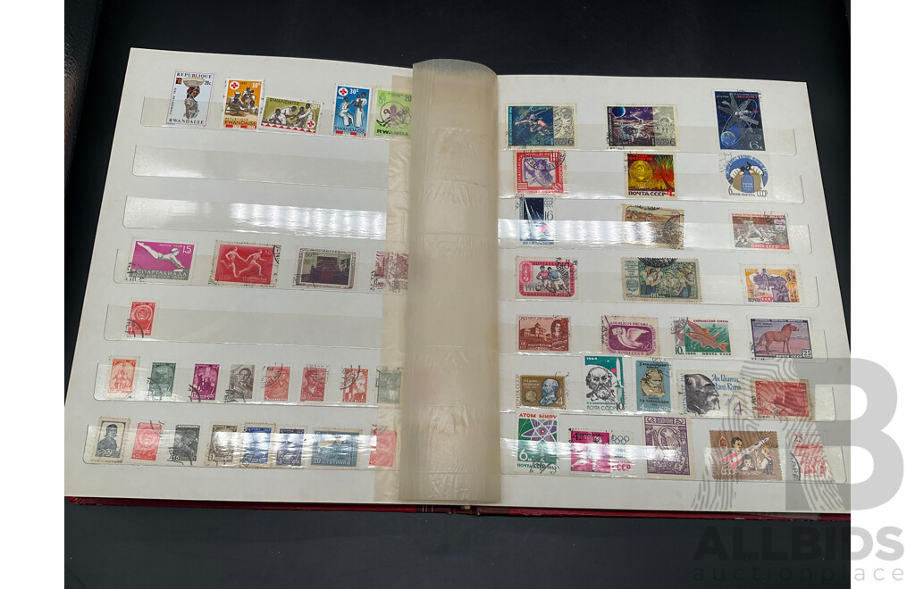 Collection of International Cancelled Stamps Including Spain, Rwanda, Nigeria, Monaco, Mexico, Malaysia and More