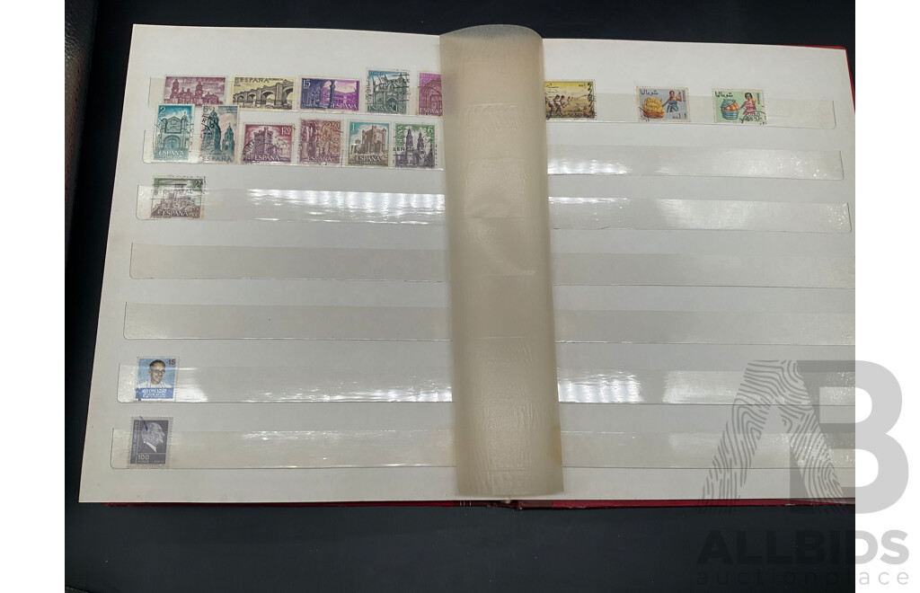 Collection of International Cancelled Stamps Including Spain, Rwanda, Nigeria, Monaco, Mexico, Malaysia and More