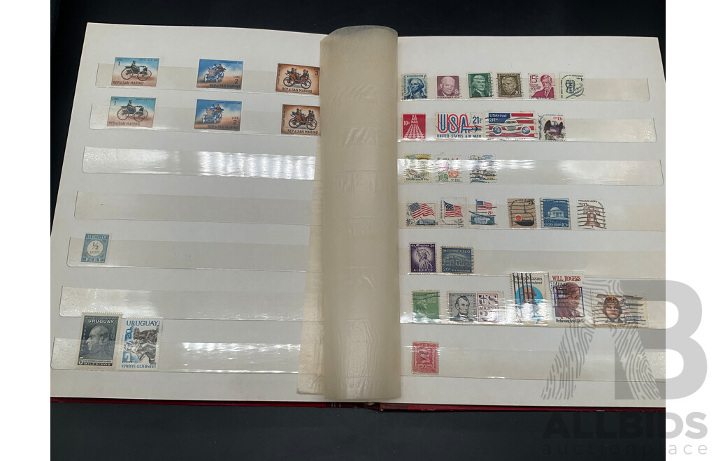 Collection of International Cancelled Stamps Including Spain, Rwanda, Nigeria, Monaco, Mexico, Malaysia and More