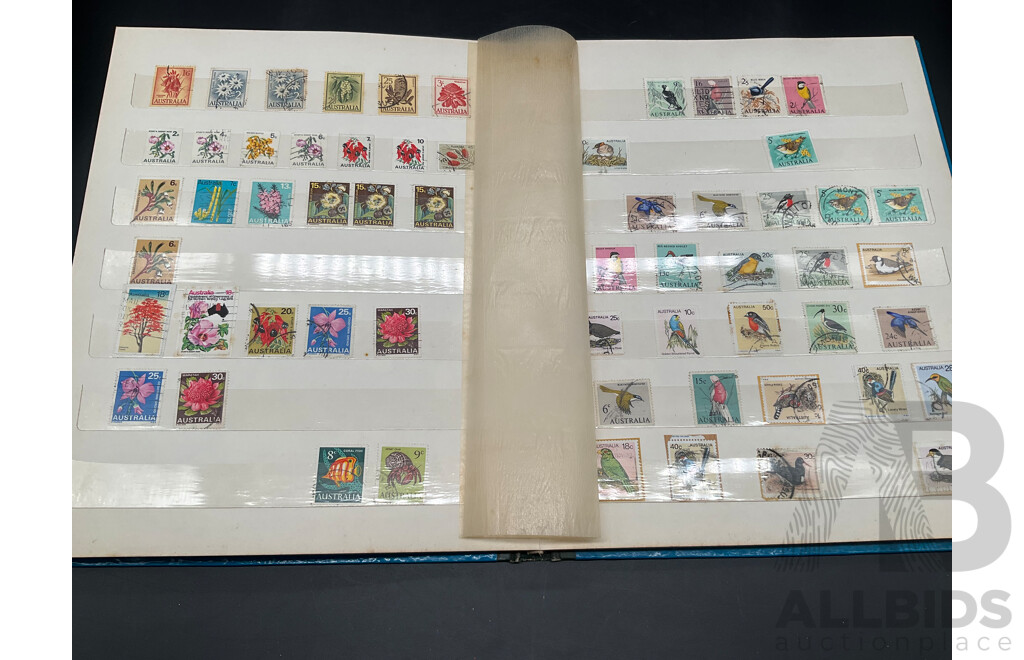 Album of Australian and New Zealand Mint and Cancelled Stamps, Predecimal and Decimal Stamps - Including Australia Penny Stamps and More