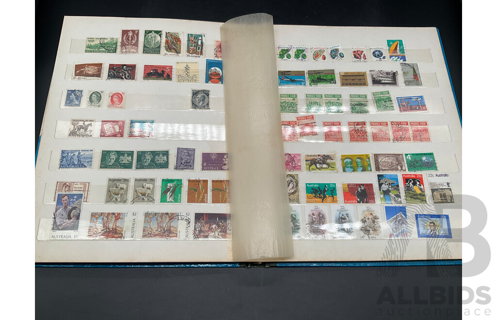 Album of Australian and New Zealand Mint and Cancelled Stamps, Predecimal and Decimal Stamps - Including Australia Penny Stamps and More