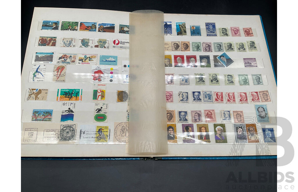 Album of Australian and New Zealand Mint and Cancelled Stamps, Predecimal and Decimal Stamps - Including Australia Penny Stamps and More