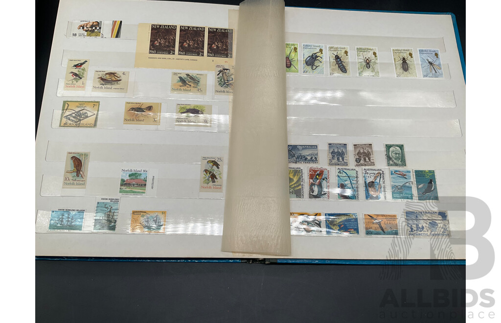 Album of Australian and New Zealand Mint and Cancelled Stamps, Predecimal and Decimal Stamps - Including Australia Penny Stamps and More