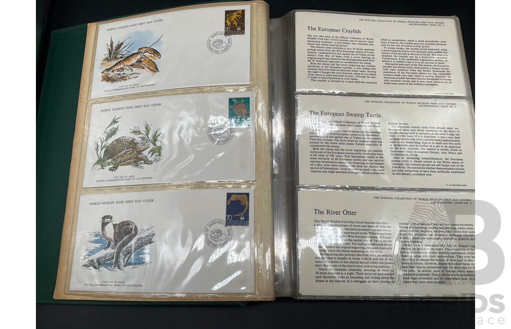 Official Collection of World Wildlife First Day Covers with Stamps 1970's