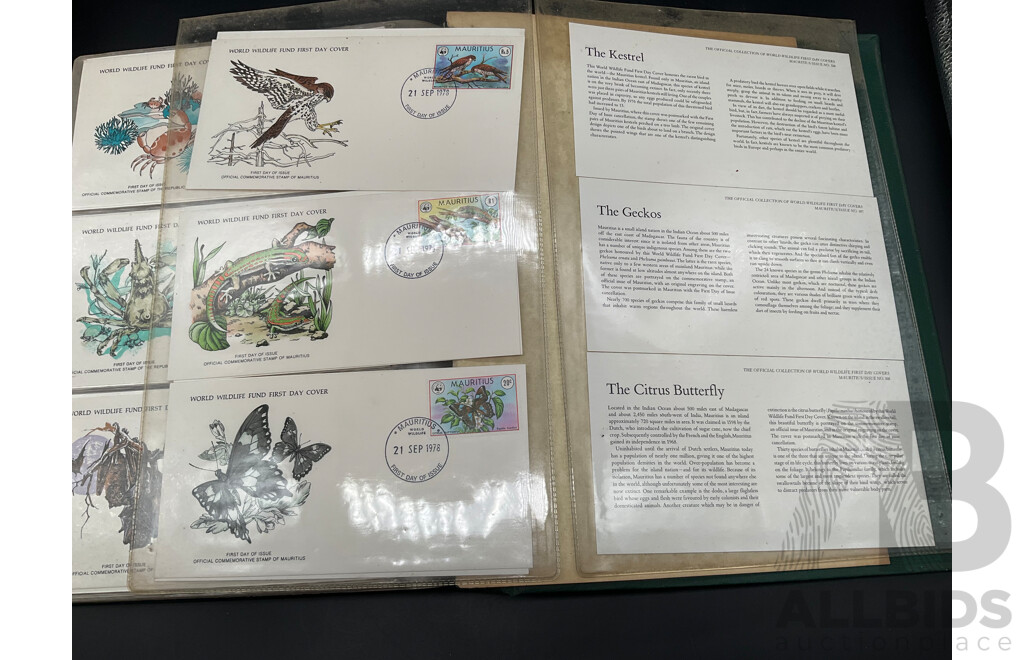 Official Collection of World Wildlife First Day Covers with Stamps 1970's