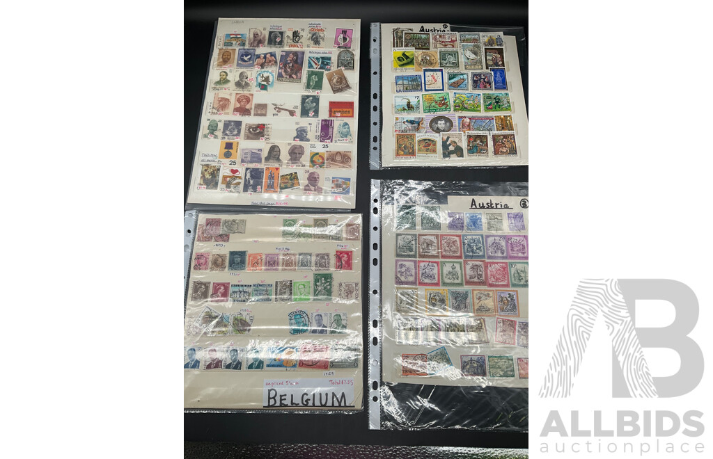 Collection of Australian and International Mint and Cancelled Stamps, Predecimal and Decimal Stamps