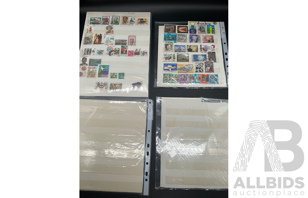 Collection of Australian and International Mint and Cancelled Stamps, Predecimal and Decimal Stamps