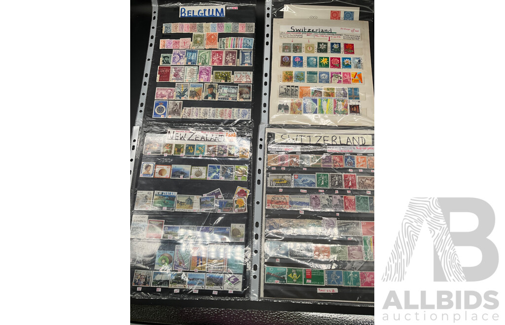 Collection of Australian and International Mint and Cancelled Stamps, Predecimal and Decimal Stamps