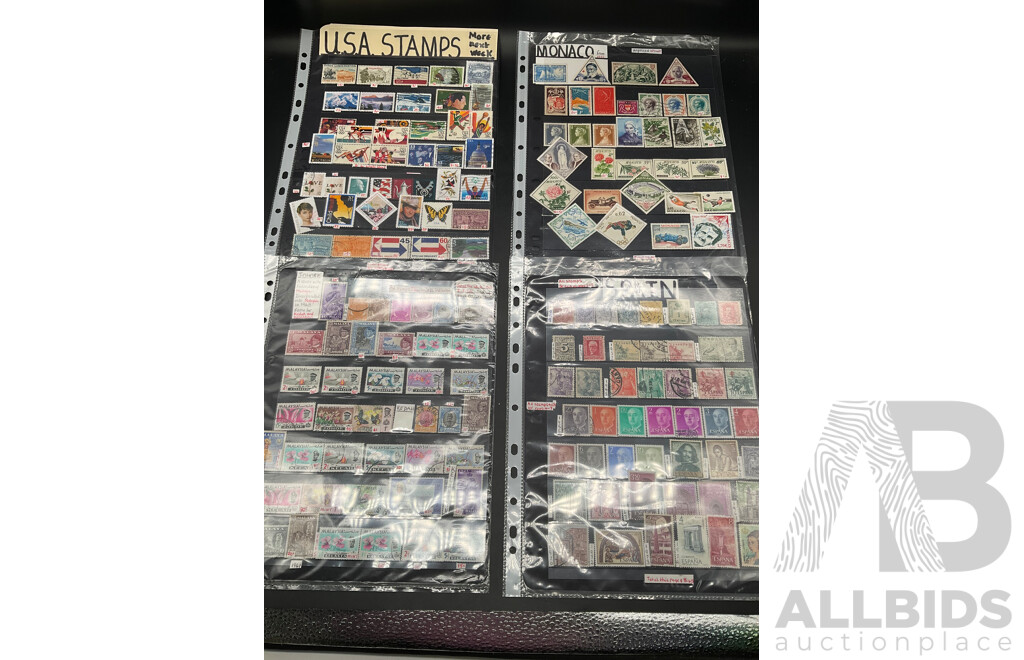 Collection of Australian and International Mint and Cancelled Stamps, Predecimal and Decimal Stamps