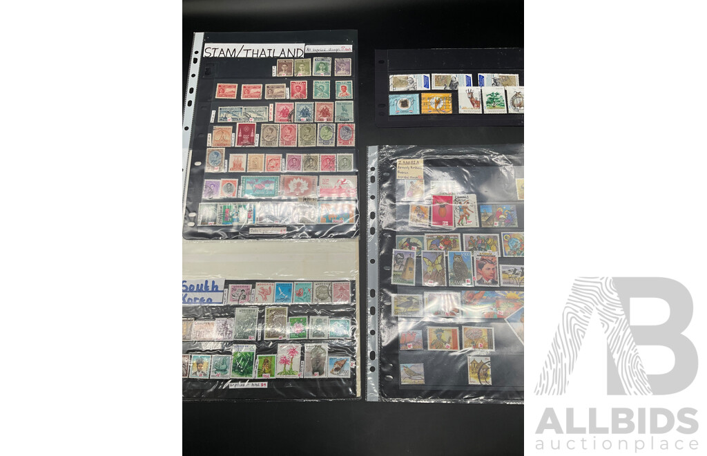 Collection of Australian and International Mint and Cancelled Stamps, Predecimal and Decimal Stamps