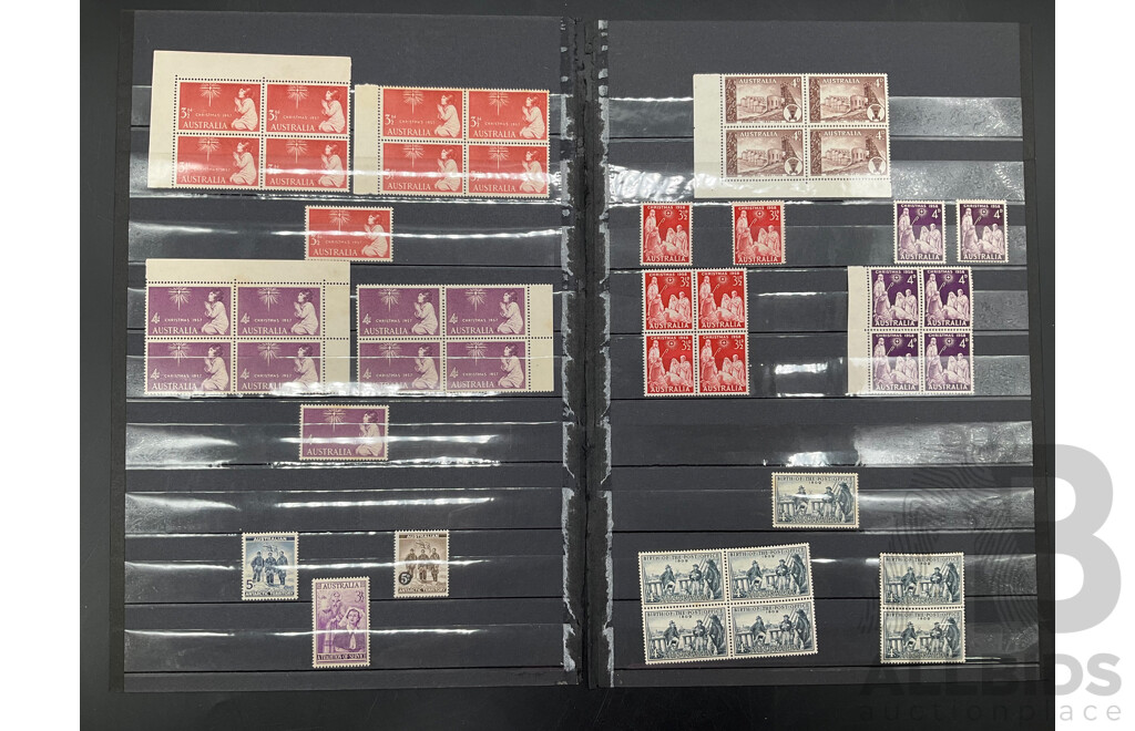 Collection of Predecimal Mint Stamps of Australia