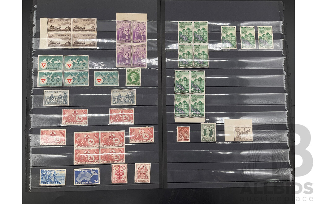 Collection of Predecimal Mint Stamps of Australia