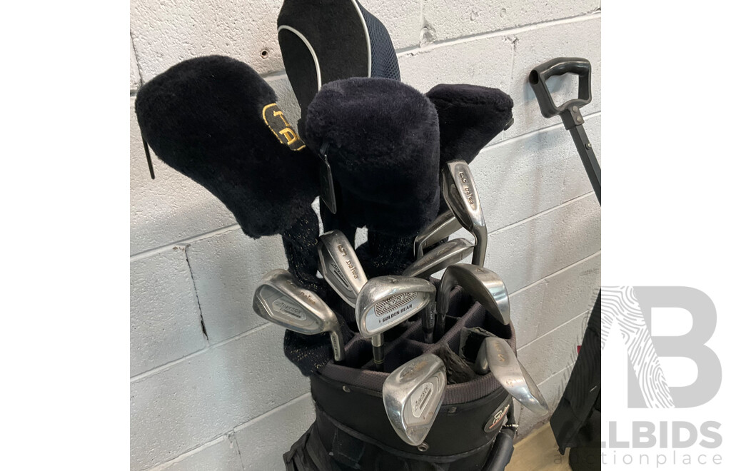 Assorted of Golf Gears Include Clubs,Balls, Bags and More