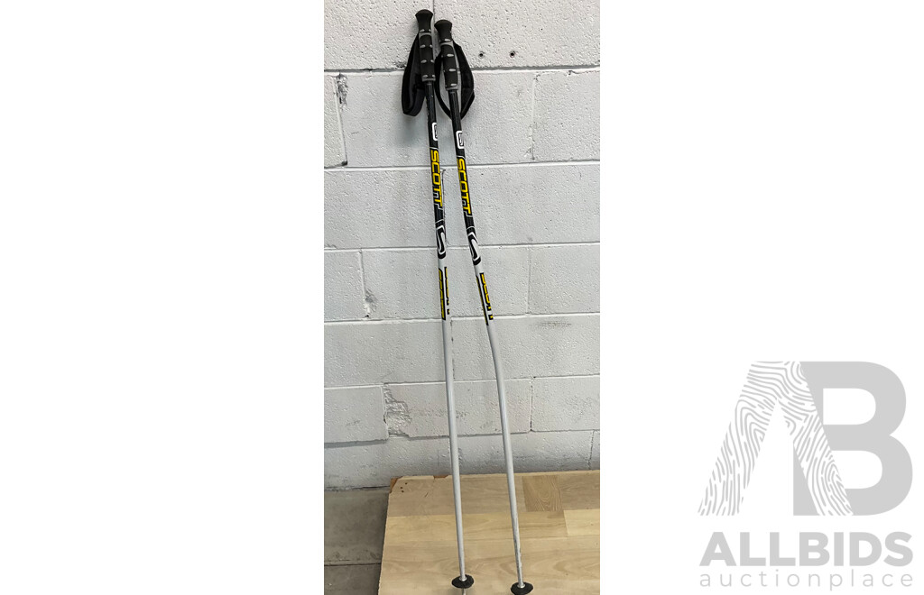 DYNASTAR,ATOMIC Ski Board & SCOTT Ski Poles & Revolutions Ski Boots Attachment