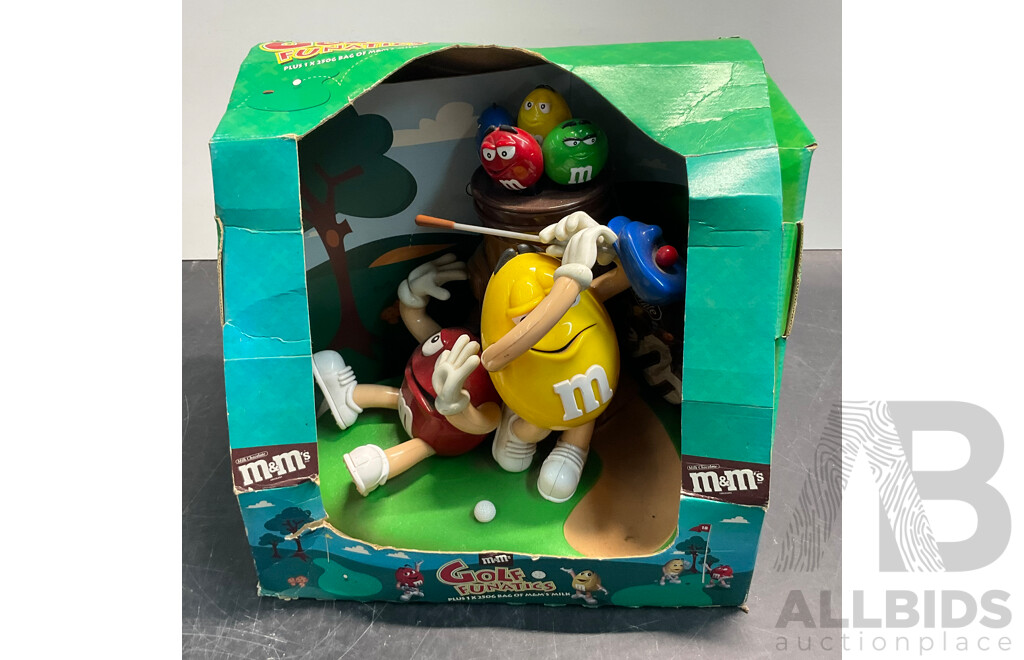 M&M's Golf Fanatics, Limited Edition Fire Truck Fun Collectible, WIld Adventures & Yellow M&M Figure