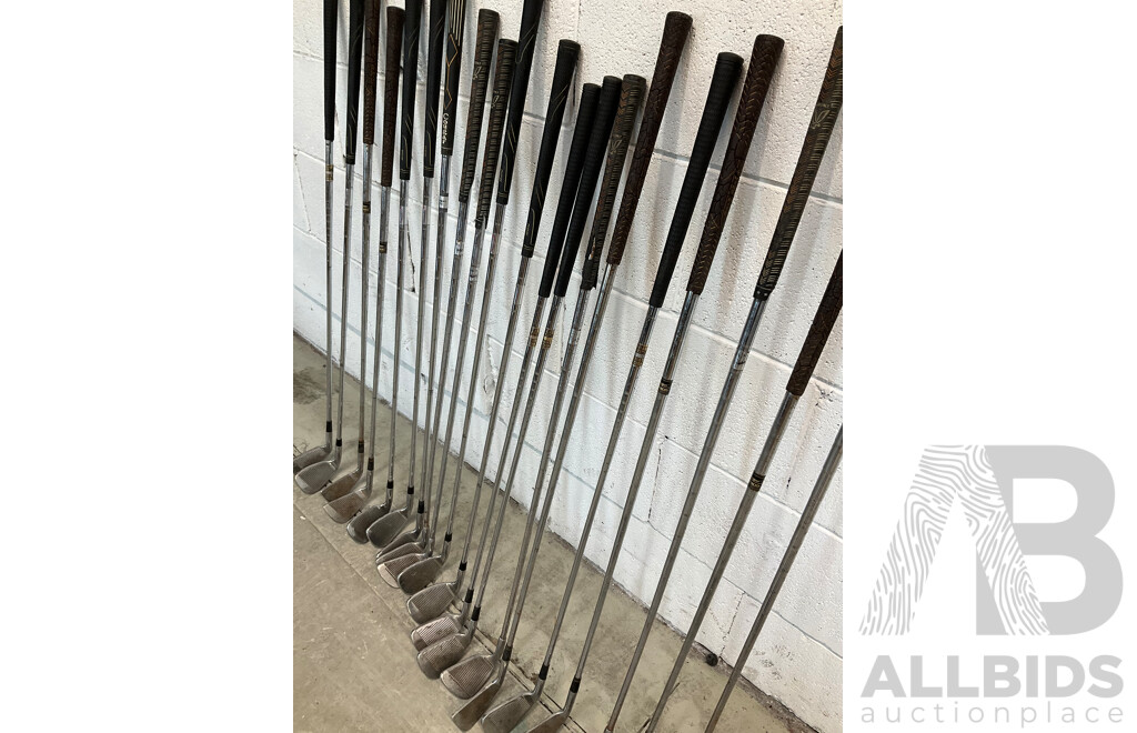 20x Golf Clubs - Irons, Wedges, Driver and Ball Collector