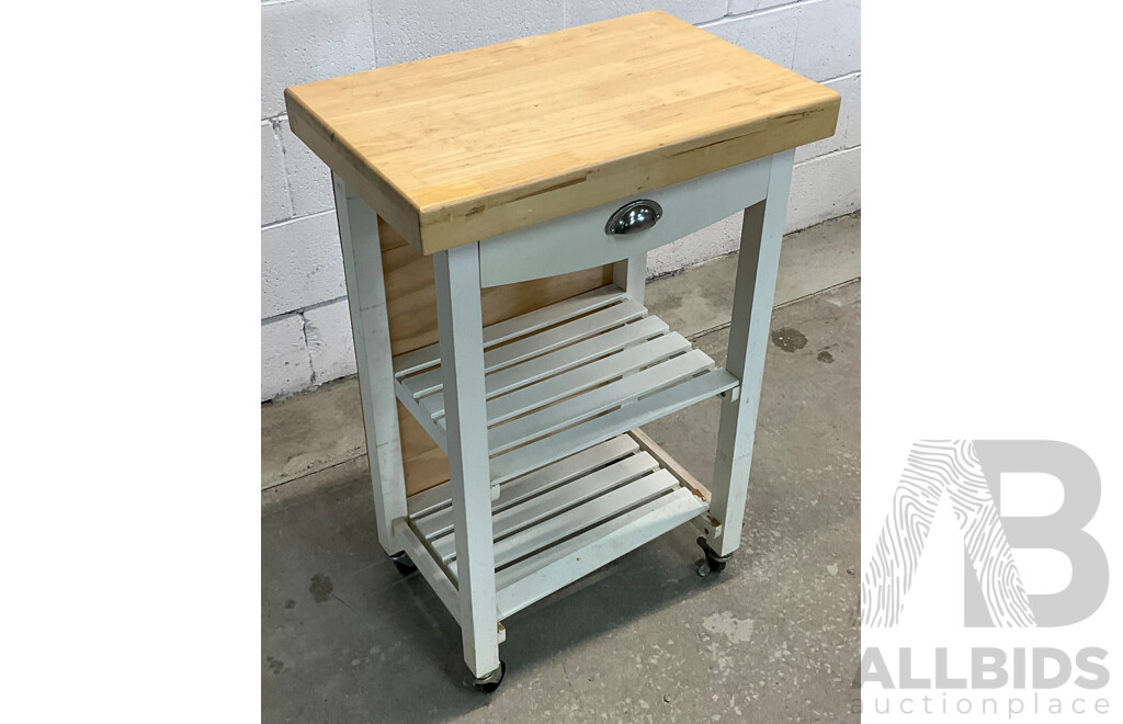 Bedside Table/ Kitchen Island W/ Wheels