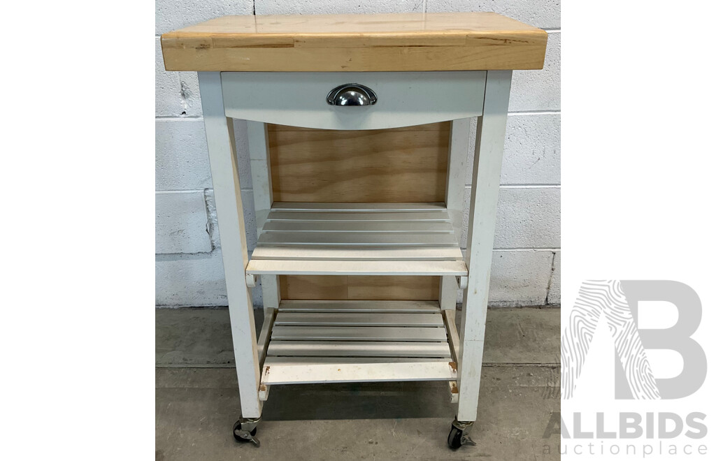 Bedside Table/ Kitchen Island W/ Wheels