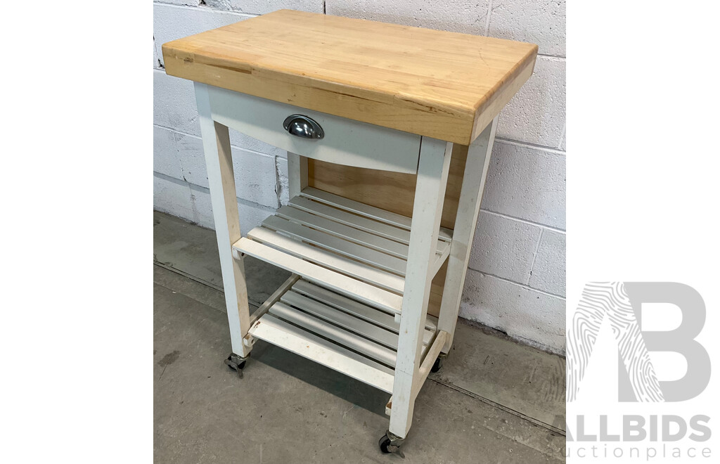 Bedside Table/ Kitchen Island W/ Wheels