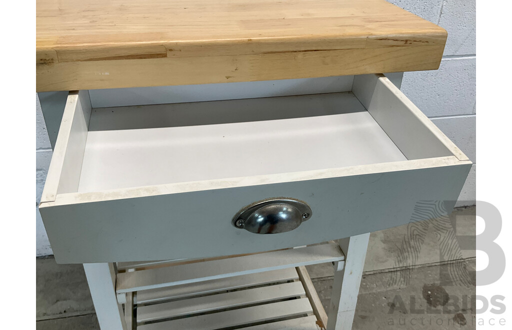 Bedside Table/ Kitchen Island W/ Wheels