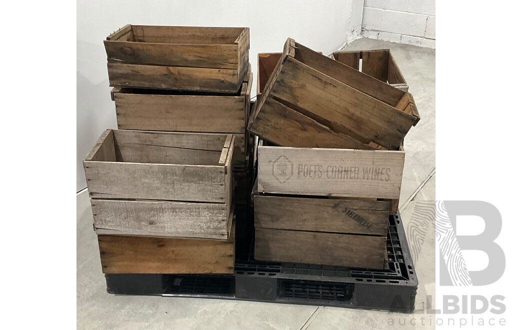 15x Wooden Crates