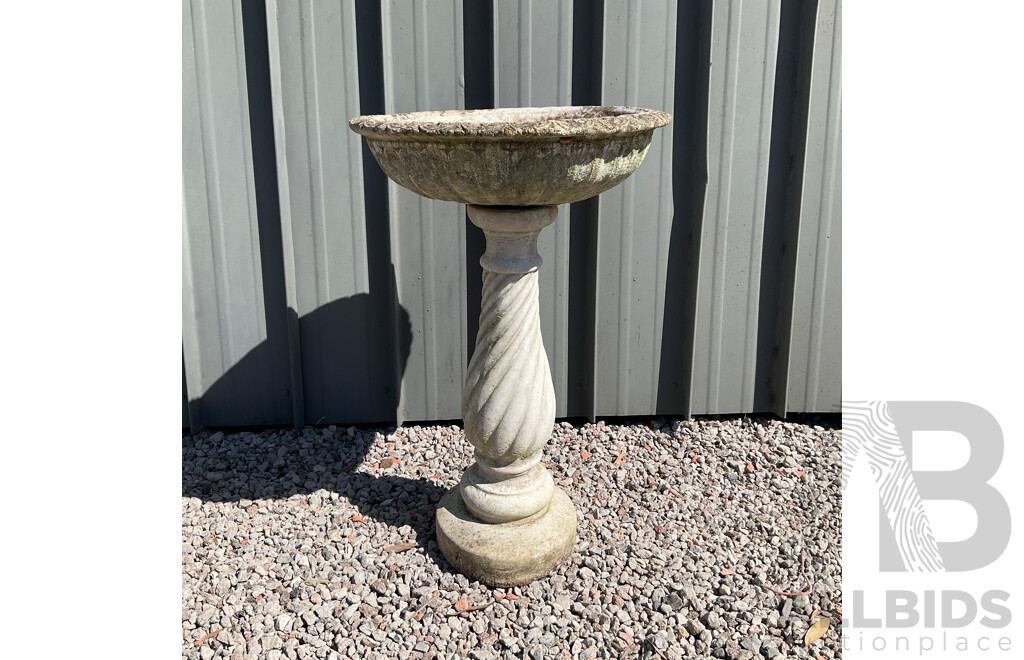 Concrete Pedestal BirdBath