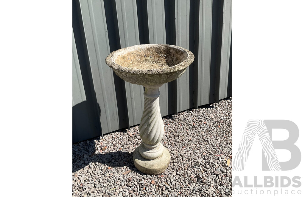 Concrete Pedestal BirdBath