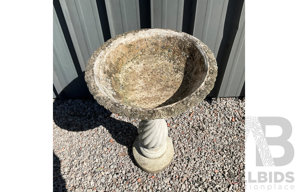 Concrete Pedestal BirdBath