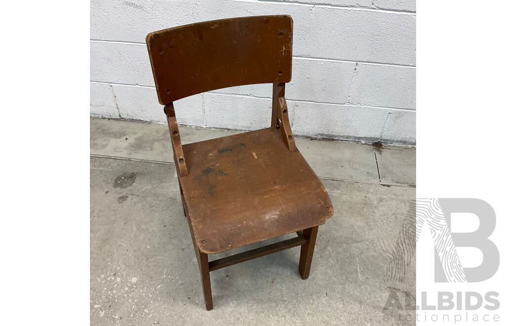 Vintage School Desk with Matching Chair