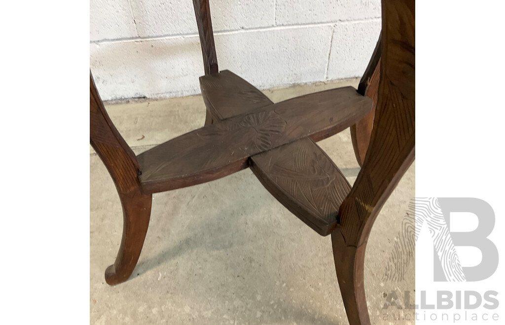 Vintage Wooden Carved Table